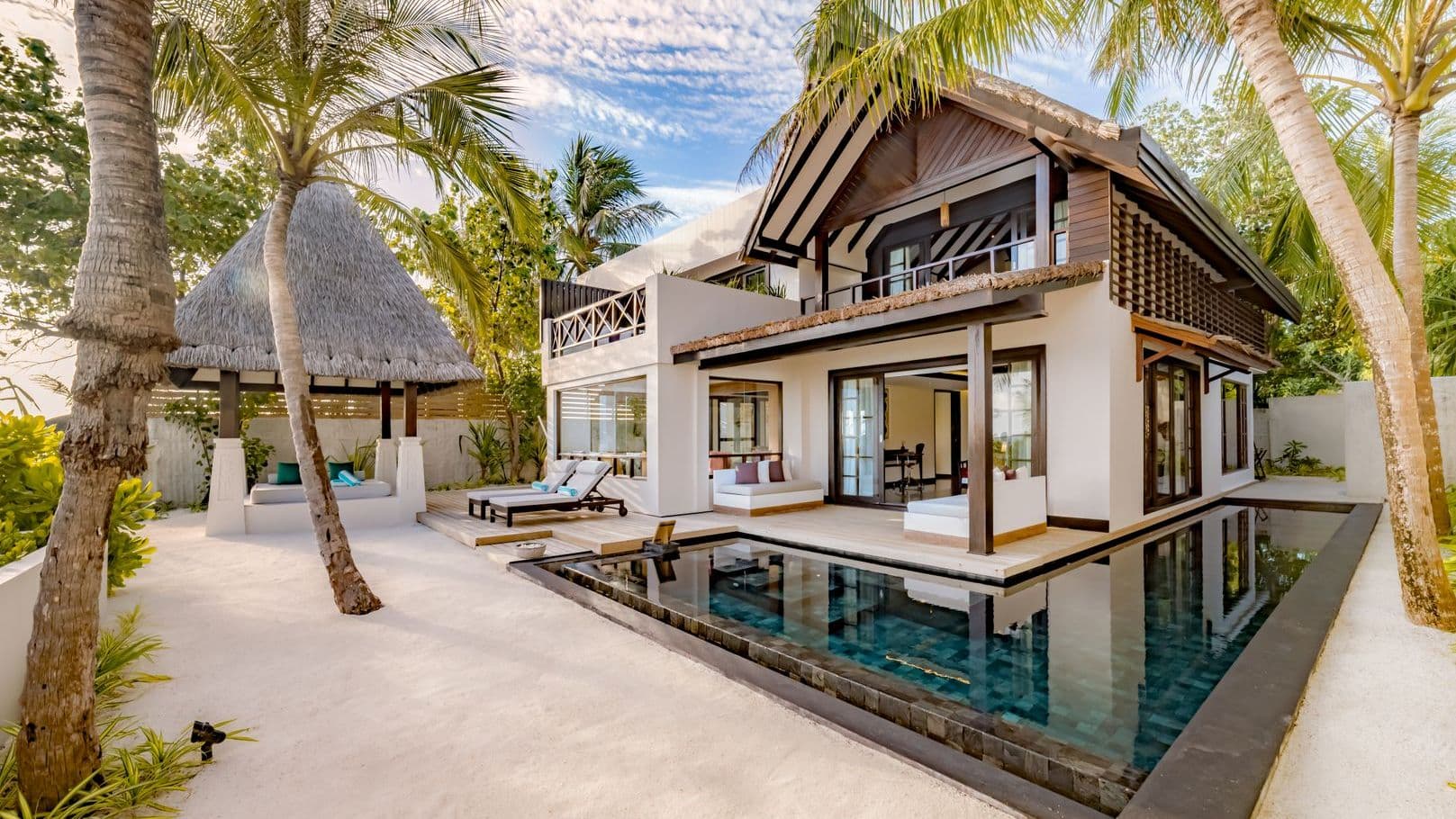 3-bedroom Earth Pool RESERVE, a beachfront family haven resort in Maldives.