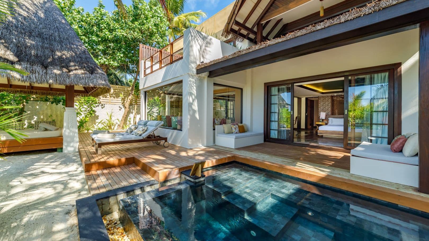 Ultimate family retreat in a luxurious two-storey resort in Maldives.