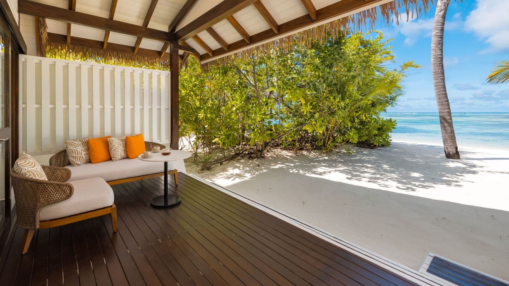 Earth villa with a refreshing beachfront escape, Maldives luxury villa, beach villas.